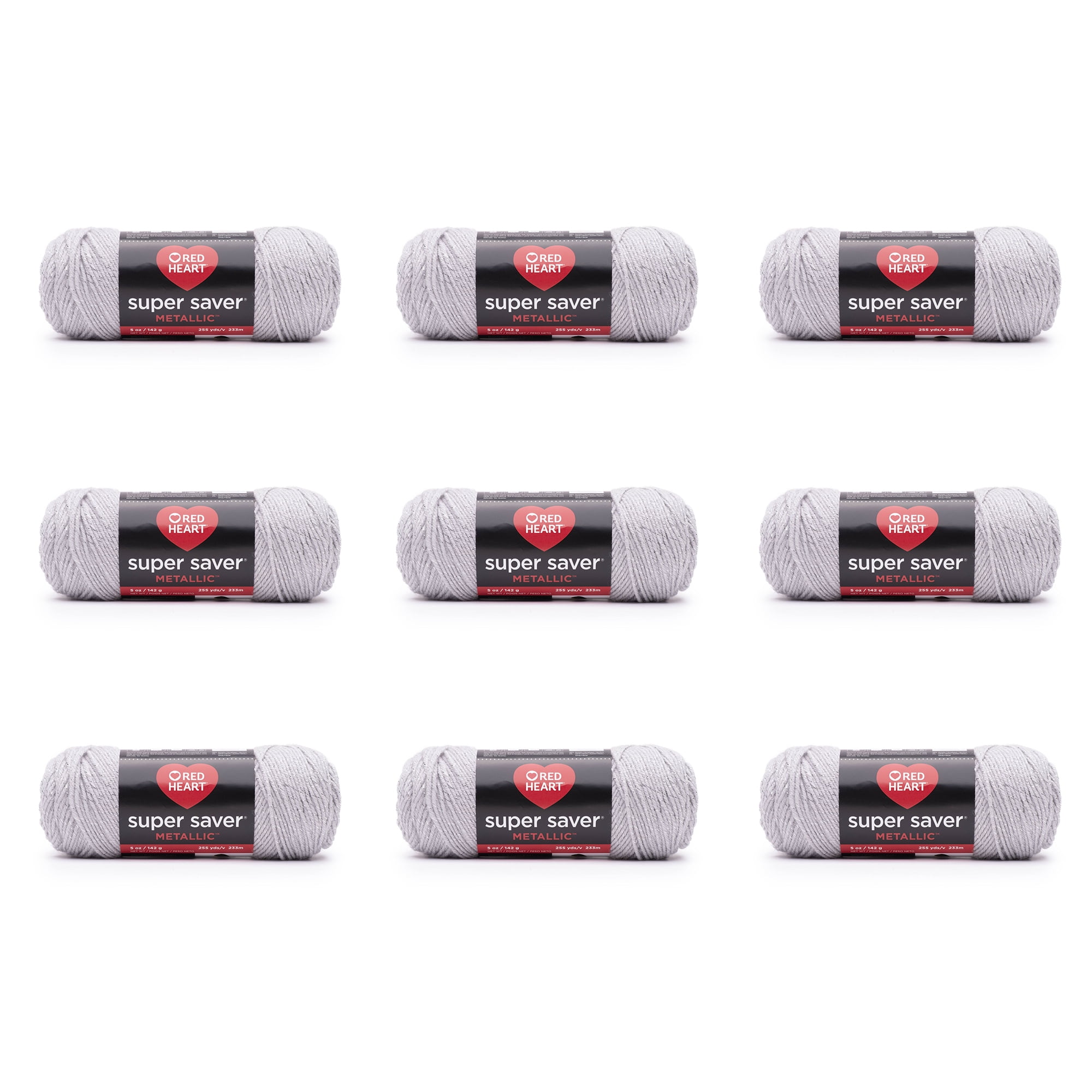 Red Heart® Super Saver® Metallic™ #4 Medium Acrylic Yarn, White