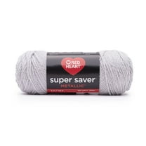Red Heart Super Saver Metallic 4 Medium Acrylic Yarn, Light Grey 5oz/142g, 255 Yards