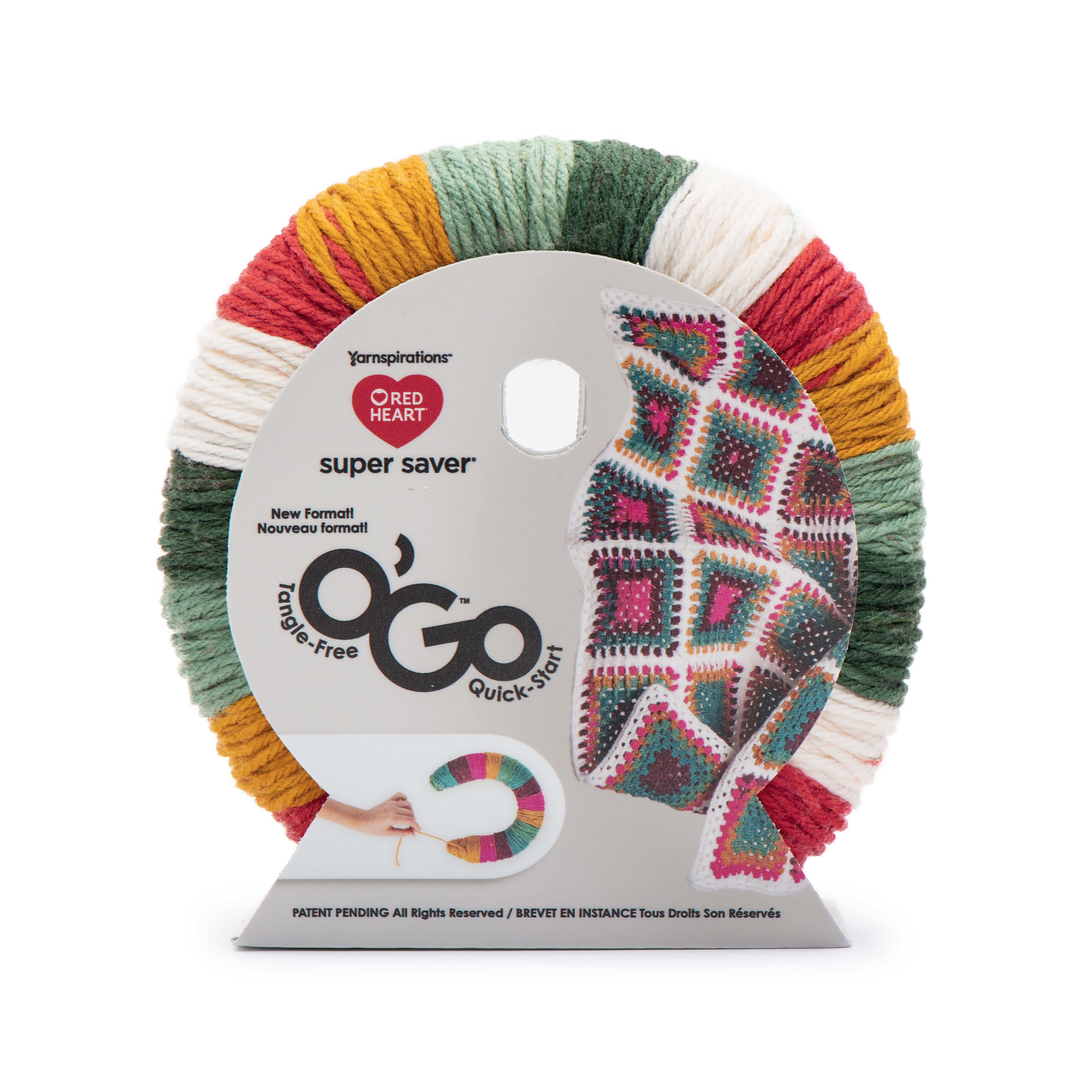 Red Heart Super Saver® O'Go™ 4 Medium Acrylic Yarn, Christmas 5oz/141g, 236 Yards