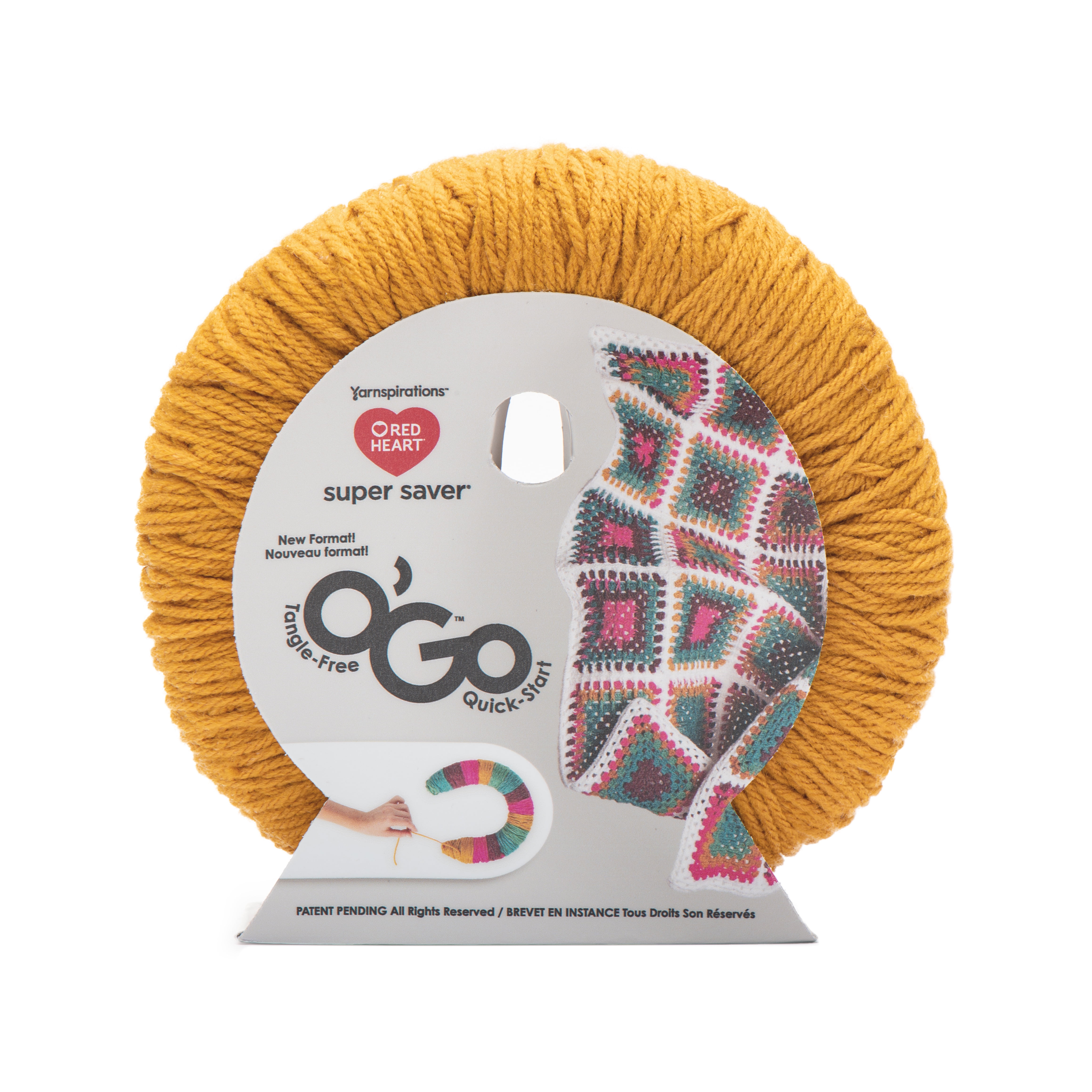 Red Heart Super Saver® O'Go™ 4 Medium Acrylic Yarn, Gold 7oz/198g, 364 Yards