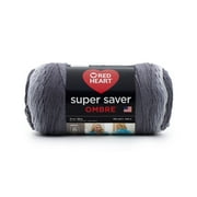 Red Heart® Super Saver® Ombre™ #4 Medium Acrylic Yarn, Anthracite 10oz/283g, 482 Yards