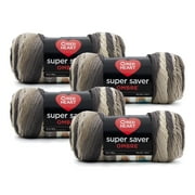 Red Heart® Super Saver Ombre™ #4 Medium Acrylic Yarn, Hickory 10oz/283g, #482 Yards (4 Pack)