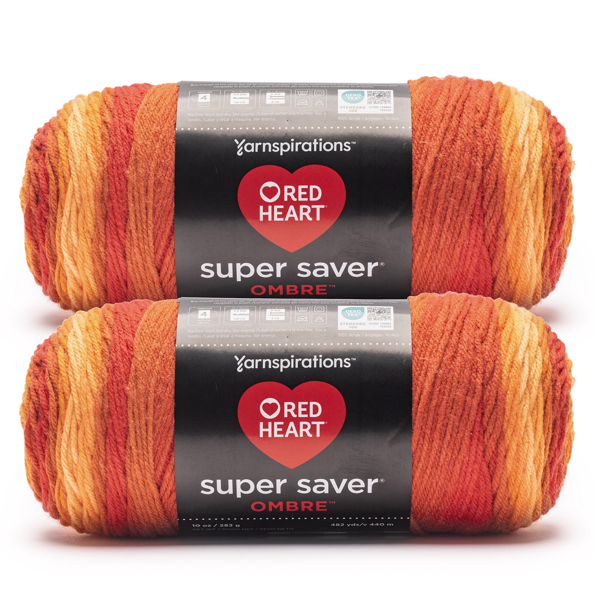 Red Heart® Super Saver Ombre™ #4 Worsted (Medium) Acrylic Yarn