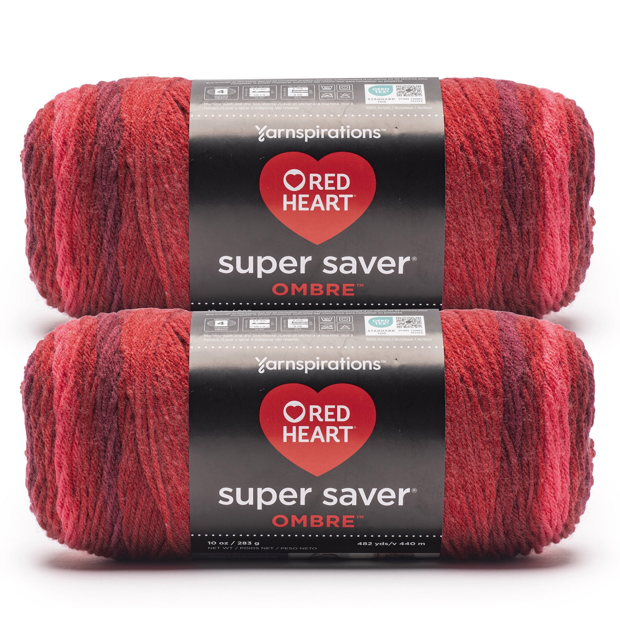 Red Heart® Super Saver Ombre™ #4 Worsted (Medium) Acrylic Yarn