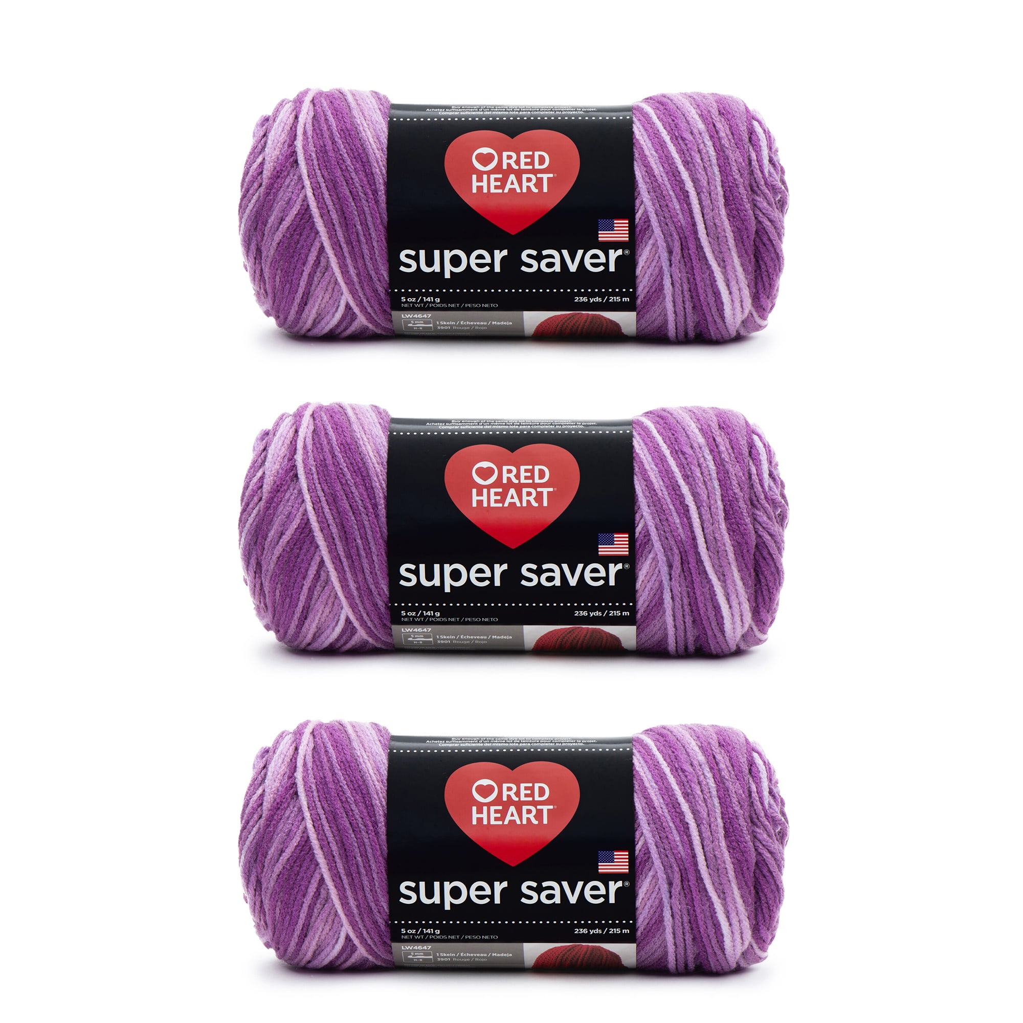 Red Heart Super Saver Yarn for Crocheting, Bundle 3 India