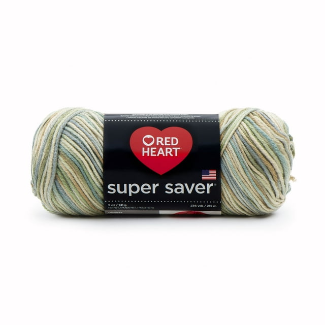 Red Heart Super Saver Size 4 Acrylic Aspen Yarn, 236 yd