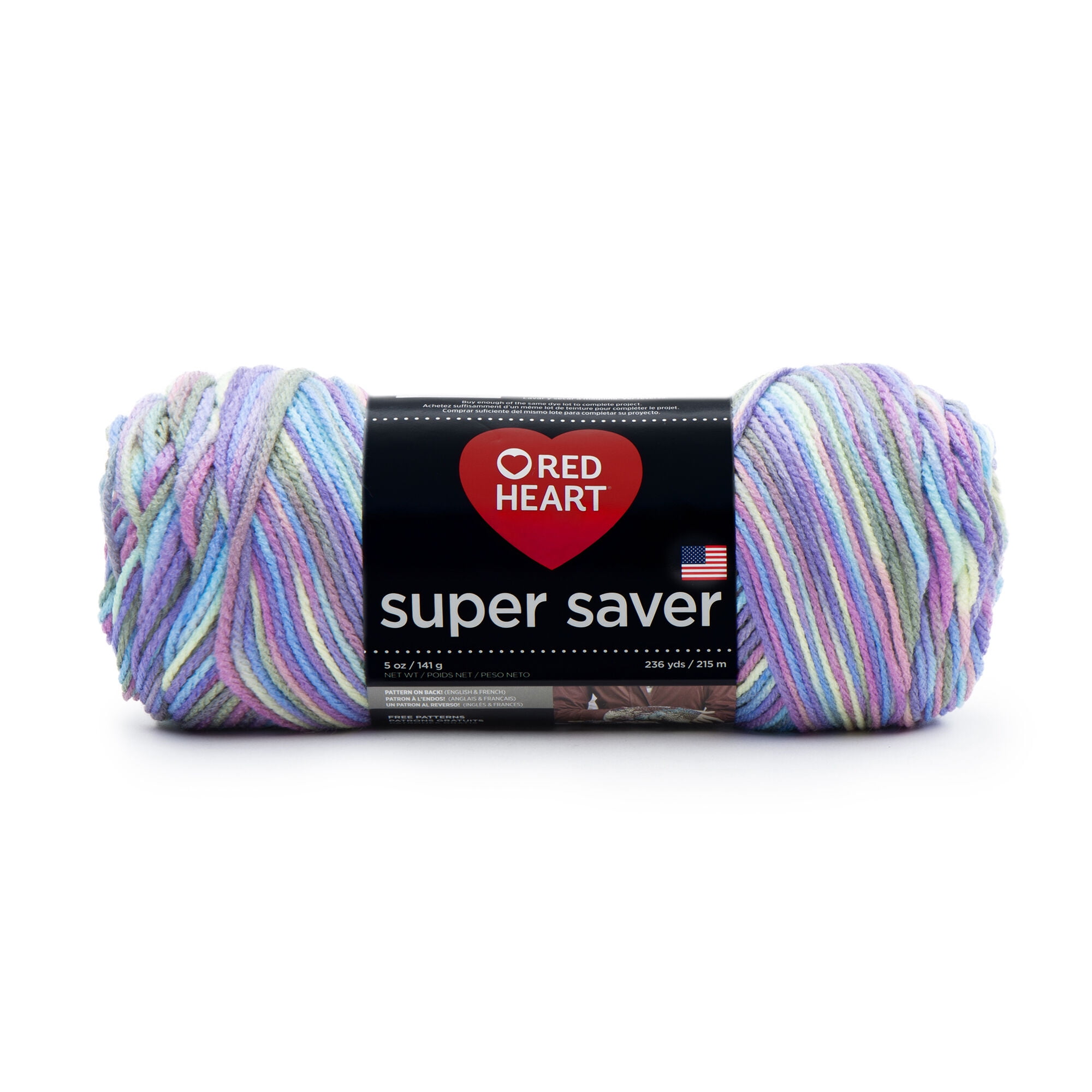 Red Heart Super Saver #4 Medium Acrylic Yarn, Wildflower 5oz/142g, 236 Yards (9 Pack)