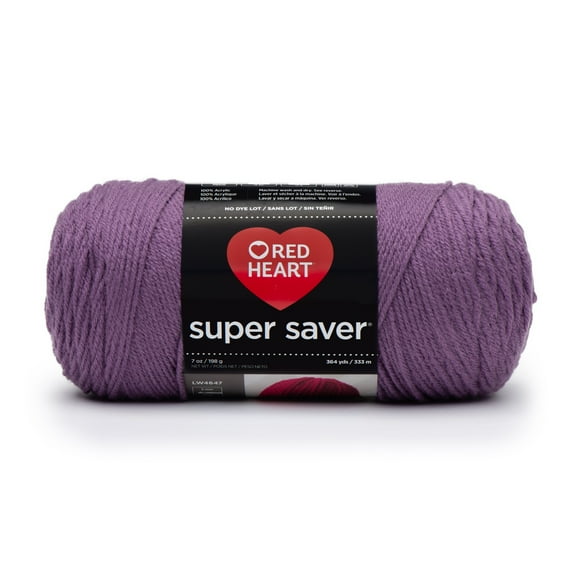 Red Heart® Super Saver™ #4 Worsted Acrylic Yarn, Mediumpurple 7oz/198g 364yd