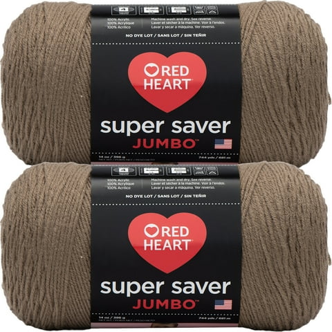 Red Heart Super Saver Yarn-Cafe Latte, Multipack Of 2