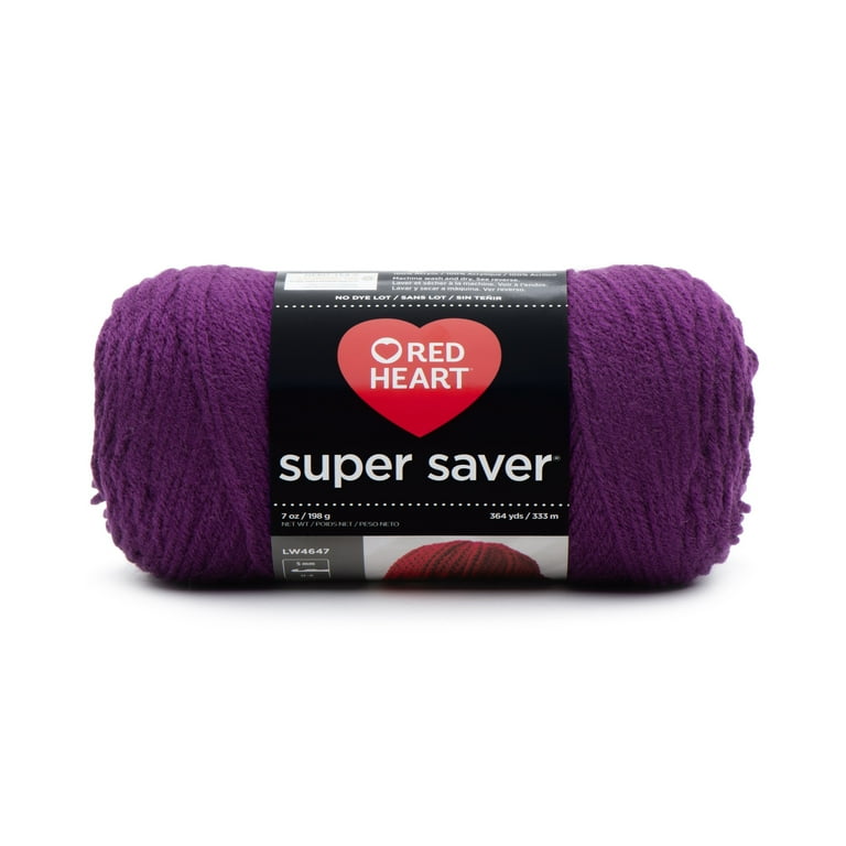 Red Heart, Super Saver‚Ñ¢ Acrylic Yarn, #4 Medium, Dark Orchid