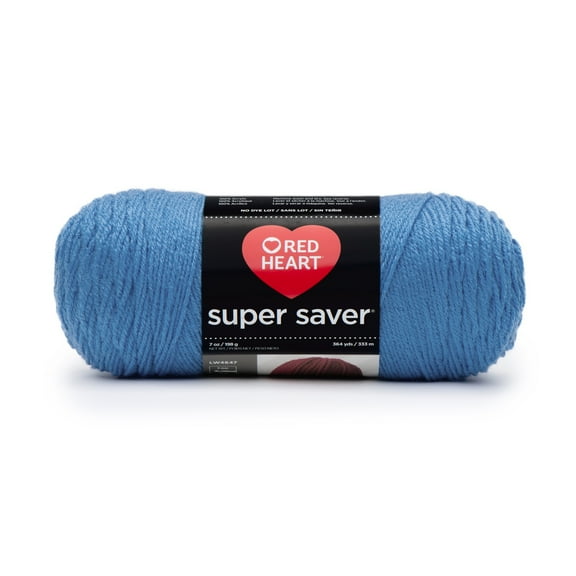 Red Heart® Super Saver™ #4 Worsted Acrylic Yarn, Delftblue 7oz/198g 364yd