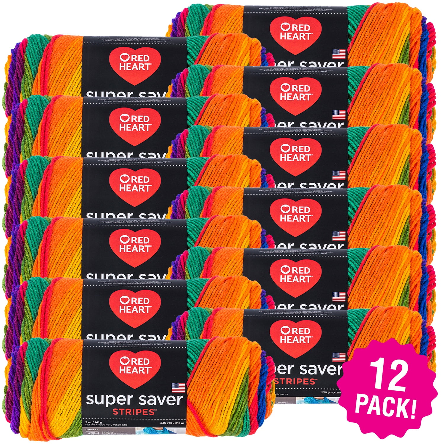 Red Heart Super Saver Yarn-Retro Stripe, 1 count - Fry's Food Stores