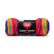 Red Heart  Super Saver  #4 Worsted Acrylic Yarn, Favorite stripe 5oz/142g 236yd