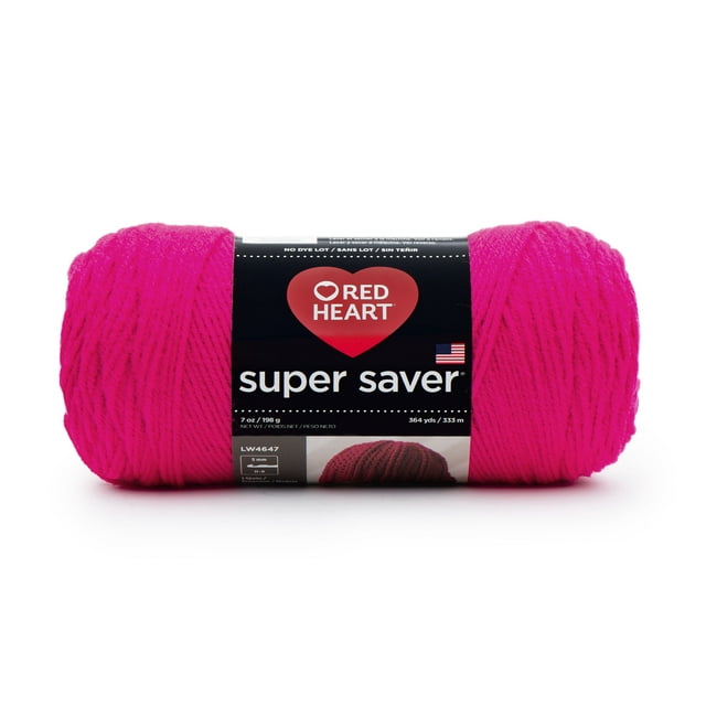 Red Heart Super Saver Yarn, Grenadine, 7oz(198g), Medium, Acrylic