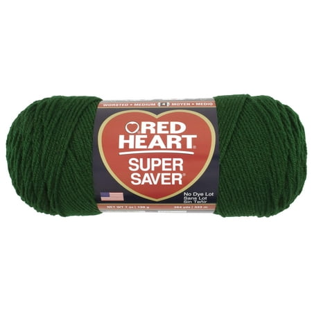 Red Heart® Super Saver™ #4 Worsted Acrylic Yarn, Huntergreen 7oz/198g 364yd