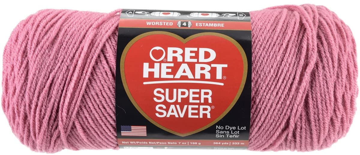 Red Heart Super Saver Yarn-Light Raspberry- 3pack