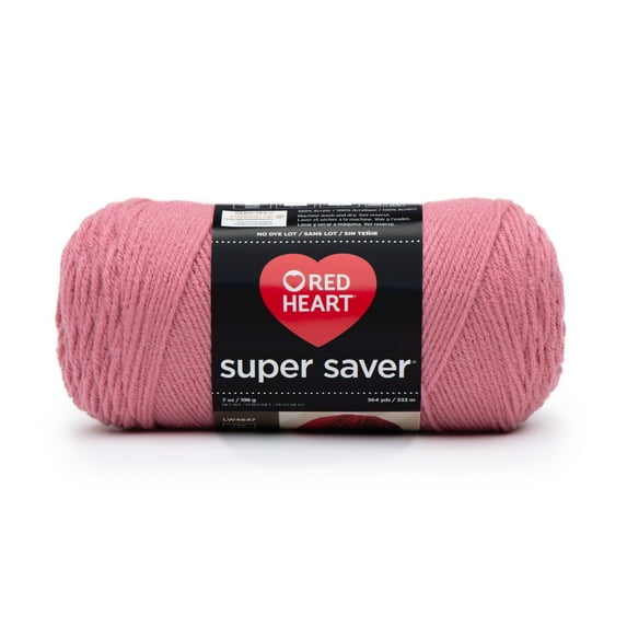 Red Heart® Super Saver™ #4 Worsted Acrylic Yarn, Lightraspberry 7oz/198g 364yd