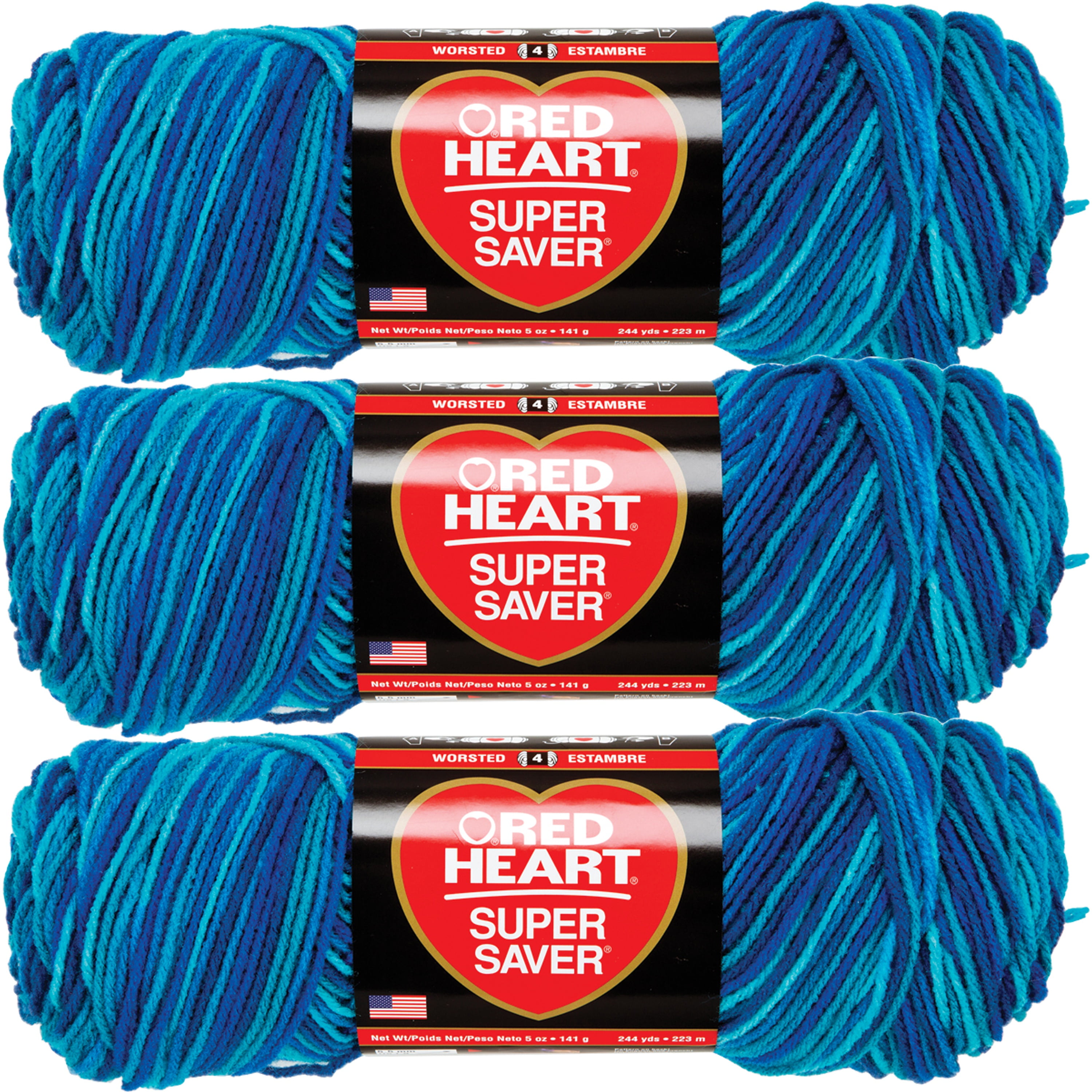 Red Heart® Super Saver® #4 Medium Acrylic Yarn, Macaw 5oz/142g