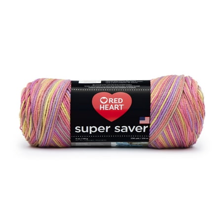 Red Heart Super Saver Yarn, Melonberry, 5oz(141g), Medium, Acrylic