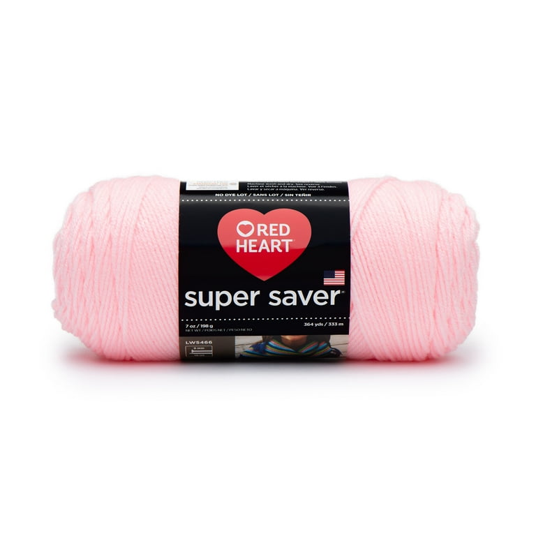  7 oz Medium Acrylic Yarn - Hot Pink Worsted Medium