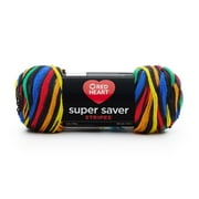 Red Heart® Super Saver™ #4 Worsted Acrylic Yarn, Primary stripes 5oz/142g 236yd