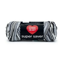Red Heart® Super Saver™ #4 Medium Acrylic Yarn, Zebra 5oz/142g 236 Yards