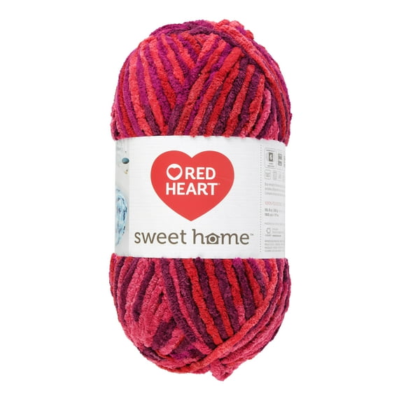 Red Heart Sweet Home Super Bulky 100% Polyester Berry Bliss Yarn, 193 yd