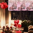 Red Heart Valentine's Day Curtain Fabric Printed Insulation Short