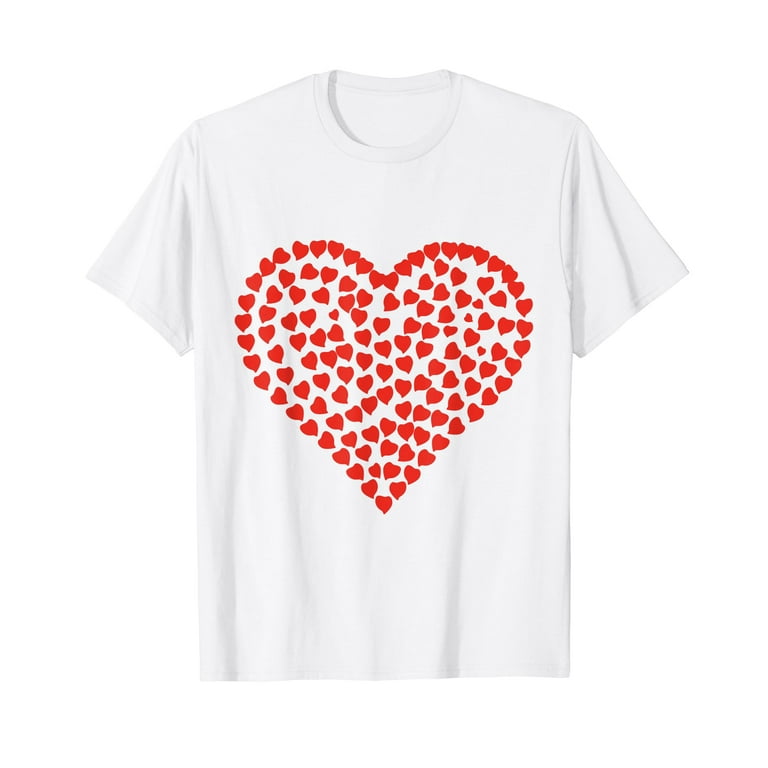 Red Heart Valentine's Day T-Shirt Women Girls Red Heart Valentine's Day T-Shirt Women Girls