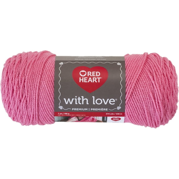 Red Heart With Love Bubblegum Yarn - 3 Pack of 198g/7oz - Acrylic - 4 Medium (Worsted) - 370 Yards - Knitting/Crochet