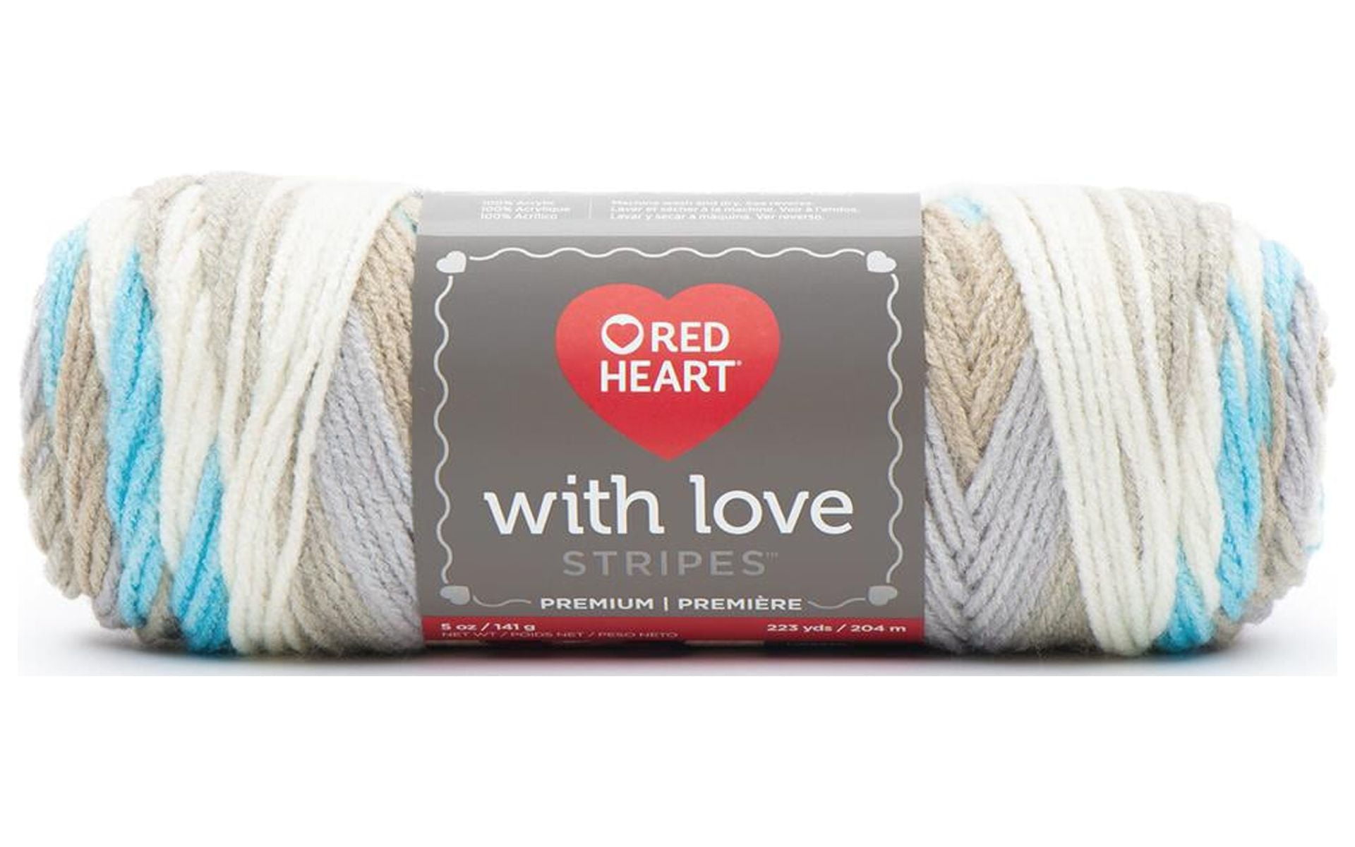 C&C Red Heart With Love Yarn 5oz Stripe Fiji