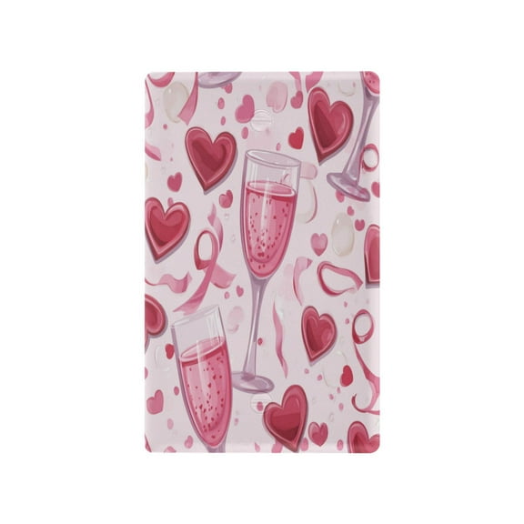 Red Heart-shaped Bubbles Light Switch Cover Switch Plate Outlet Cover Plug Cover for Electrical Outlet