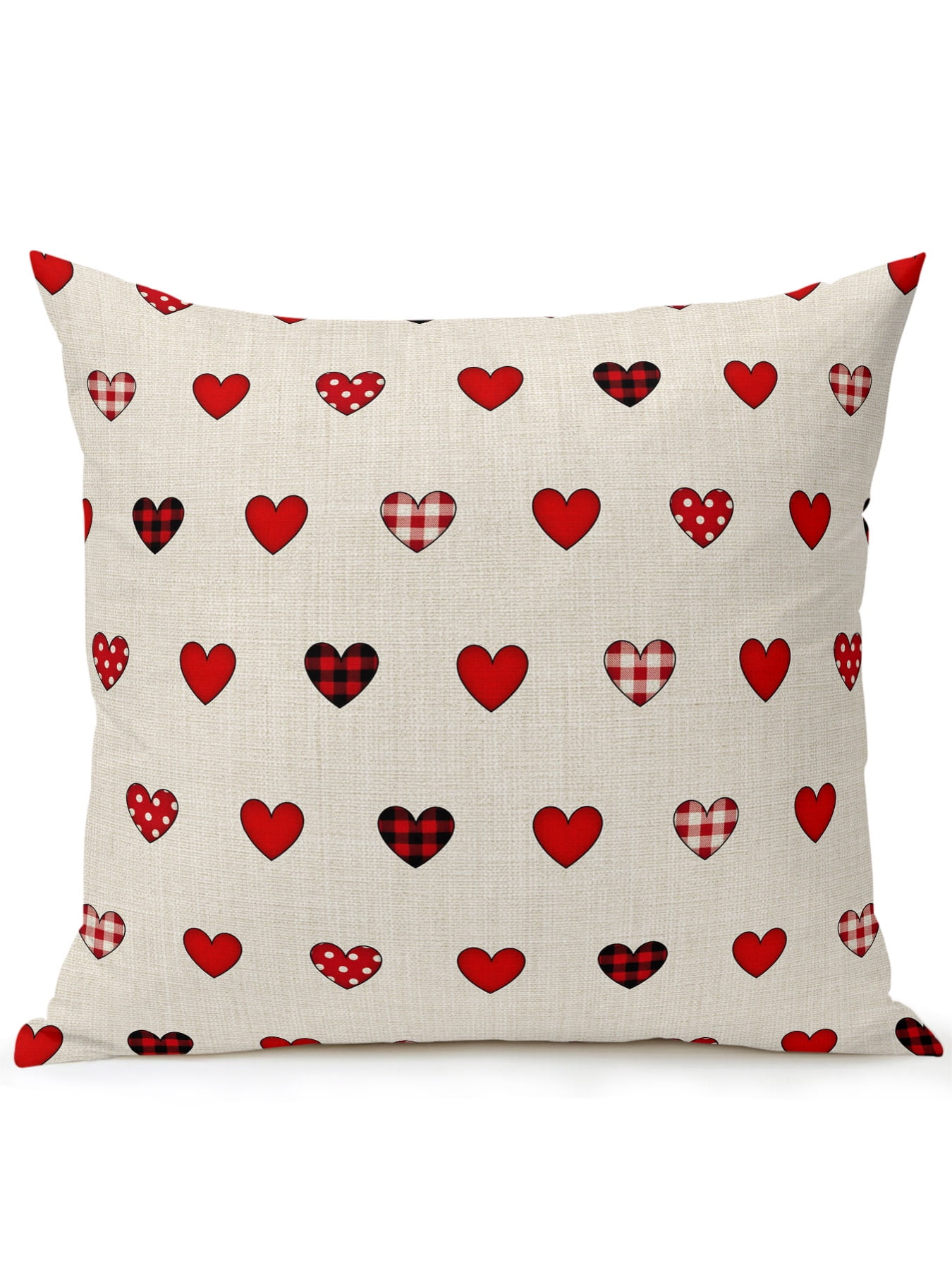 Scatter Pillow Inners Red Hearts 16x16 Inch Outdoor Throw Pillow with Insert, Set of 1 ...
