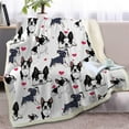 thumbnail image 1 of Red Hearts Dog Cat Print Plush Blanket Cute Puppy for Kids Adults 3D Animal Print Plush Blanket Gift for Pet Lovers (Boston Terrier,Twin, 60 x 80 Inches), 1 of 6