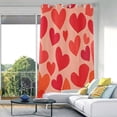 thumbnail image 1 of Red Hearts Print Blackout Curtains 84"x42" Thermal Insulated Curtain 1 Panel, 1 of 7