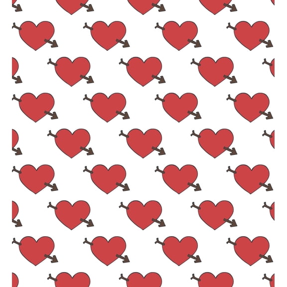 TNCT Red Hearts With Arrows Pattern Edible Image Chocolate Transfer Sheet, Multicolor