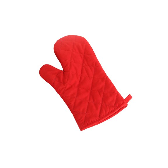 Red Microwave Oven Gloves Heat Resistant Non Slip Quilted Mittens For Kitchen Baking Grilling Hot Pads Set Of One Mitt In Red