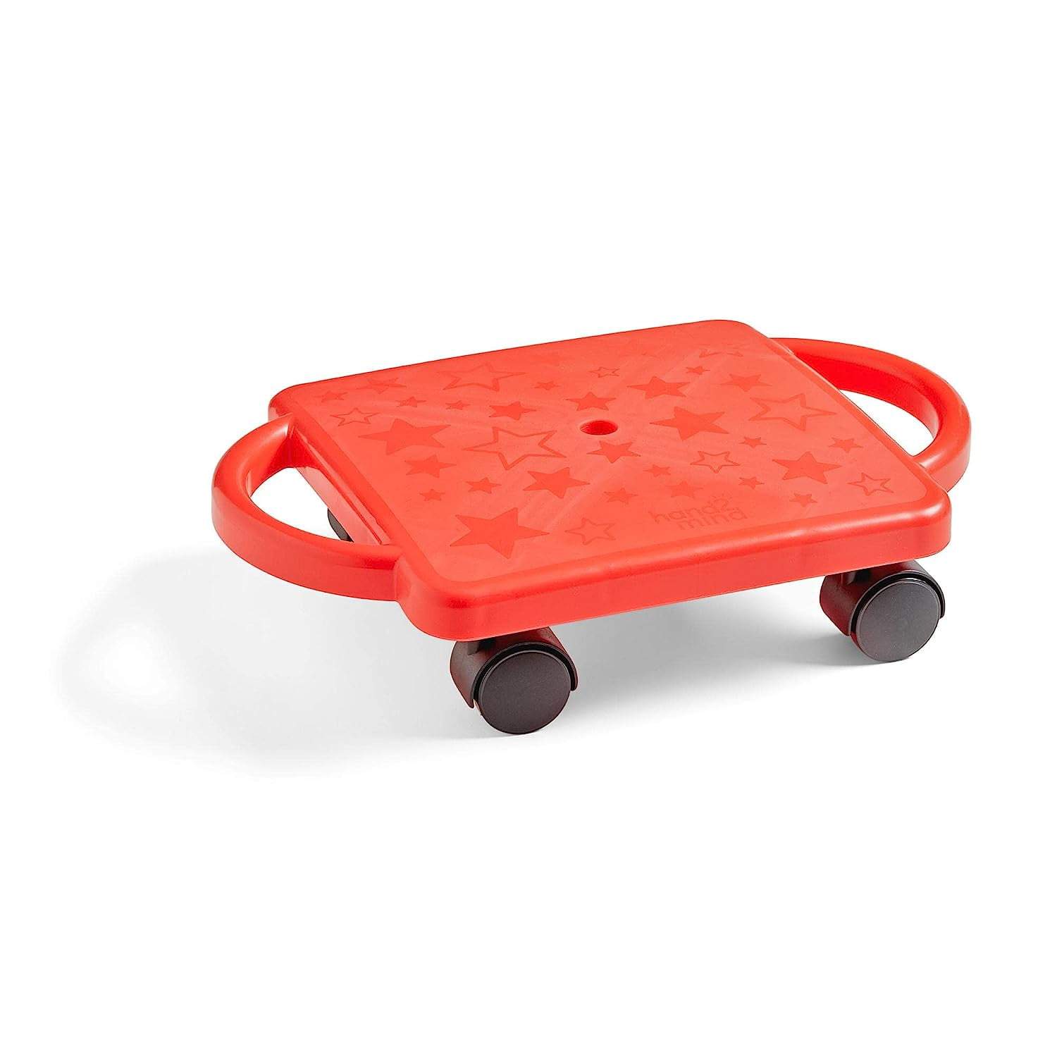 Red HeavyDuty Indoor Scooter Board with Handles, Floor Scooter, Sit