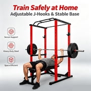 Heavy-Duty Steel Squat Rack Adjustable Multifunctional Power Cage for Home Garage Gym Fitness Training