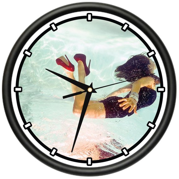 Red Heels  Design Wall Clock | Precision Quartz Movement | Décor For School Class Office Bedroom Decoration