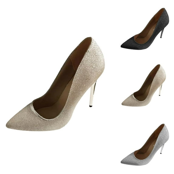 Red Heels for Women Pointed Toe Block Heel Pumps - Patent Leather Slip On Loafers Design, Plus Size Solid Color Elegant Versatile Dress Shoes For Women Office