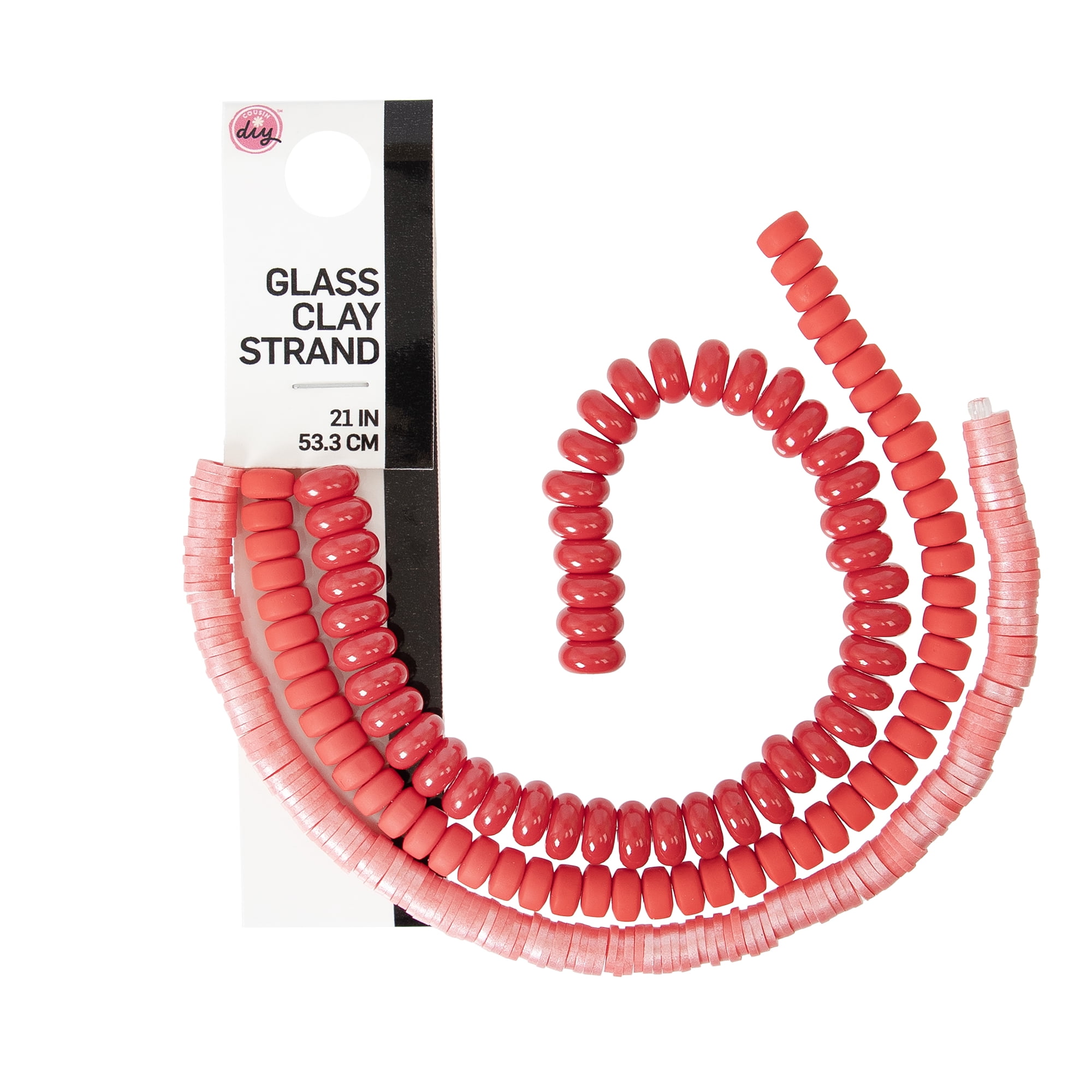 Red Heishi Bead Strand for Vibrant DIY Jewelry Crafting Supplies