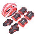Armadurra Red Helmet & Pads for Knee, Wrist, Elbow Perfect for