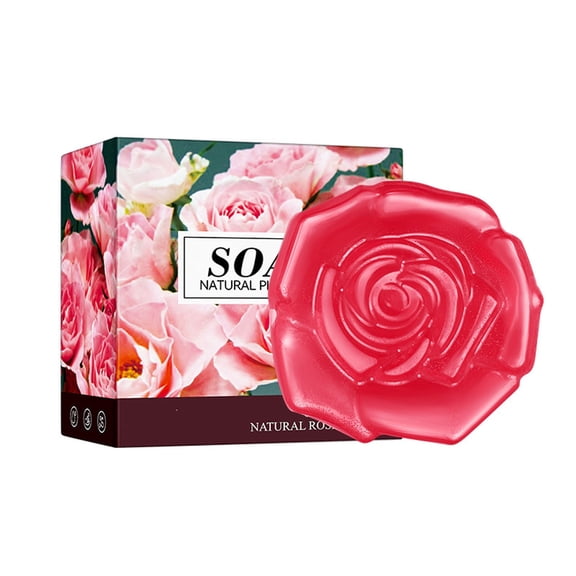 Red Herbal Essential Oil Soap Bar For Face & Body Daily Cleansing 100G Paper Container