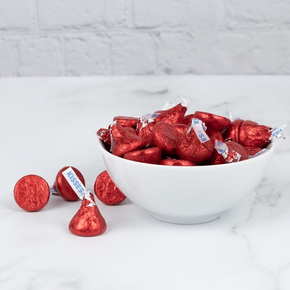 Red Hershey's Kisses Candy Milk Chocolates by Just Candy - 14.4oz