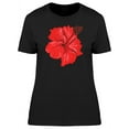 thumbnail image 1 of Red Hibiscus Painting T-Shirt Women -Image by Shutterstock, Female x-Large, 1 of 2