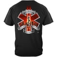 thumbnail image 1 of Red High Honors EMS EMT 100% Cotton Black T-Shirt Small, 1 of 2