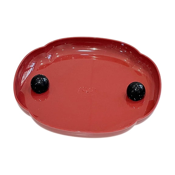 Red Home Plates Candy Plates Snacks Treats Fruit Plates Color Red 7.09 Inches Round Design For Kitchen Dining