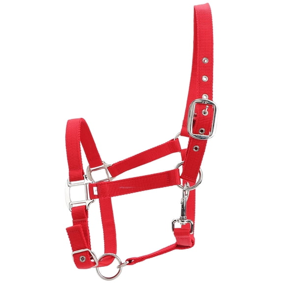 Red Horse Halter, 6mm PP Material, Adjustable, Reliable For Riding  Handling