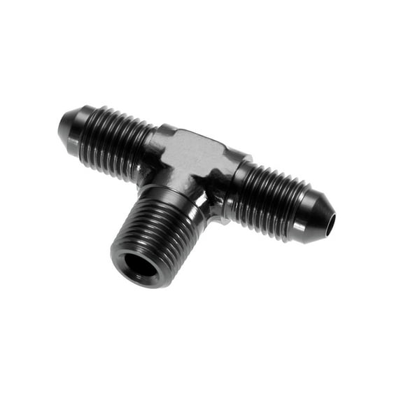 Red Horse Performance 825-10-08-2 RHP825-10-08-2 -10 X -08 (1/2") TEE WITH THREAD ON THE SIDE - BLACK